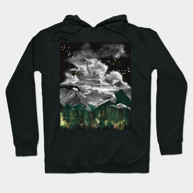 Stormy Mountain Landscape I ' Hoodie by AtkissonDesign